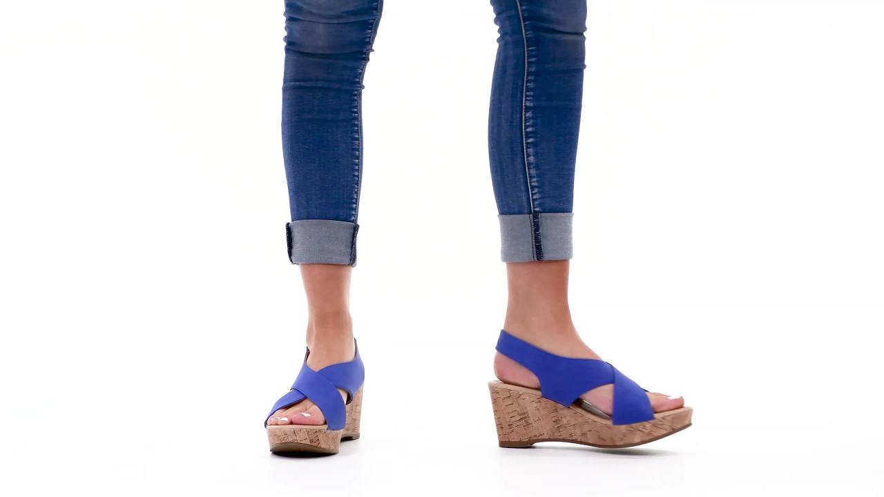 thumbnail video image 2 of Brinley Co. Womens Crisscross Wedge Sandal, 2 of 7