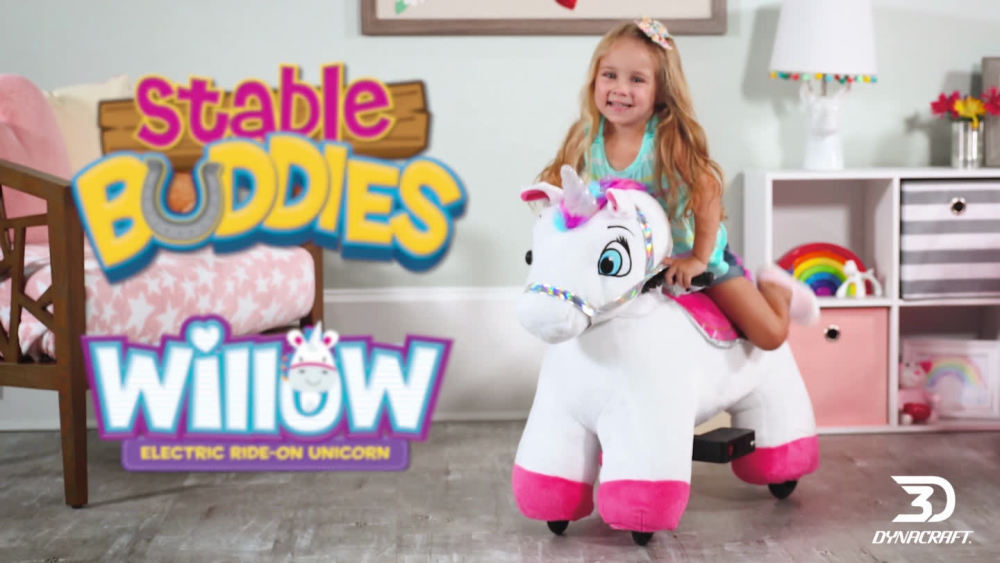 Stable Buddies Willow Unicorn 6V Plush RideOn