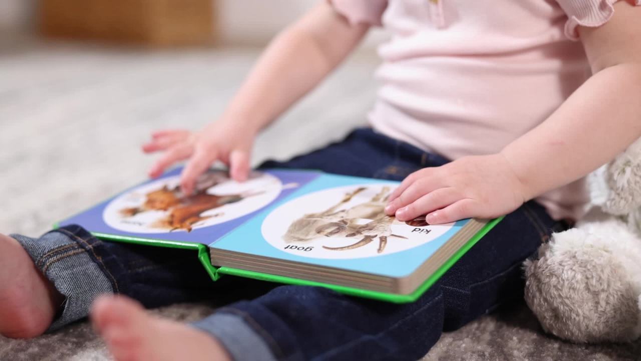 thumbnail video image 2 of Melissa & Doug Children’s Book – Poke-a-Dot: Farm Animal Families (Board Book with Buttons to Pop) - FSC Certified, 2 of 8