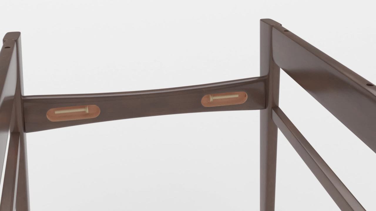 thumbnail video image 2 of Noble House Ava Mid Century Modern Bonded Leather Dining Chairs, Set of 2, Dark Brown, 2 of 11