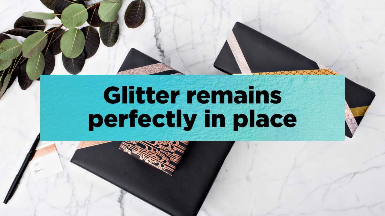 thumbnail video image 2 of Scotch Expressions Washi Tape, Gold Foil, .59" x 275", 1 Roll, 2 of 8