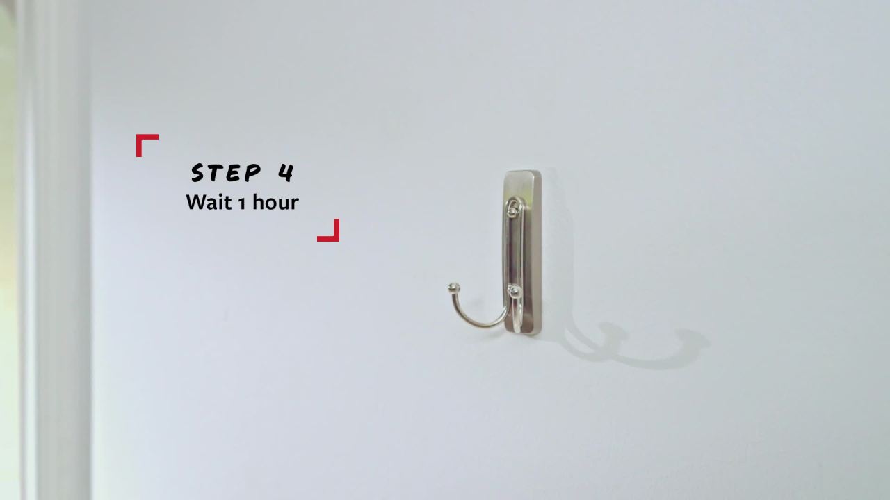 thumbnail video image 2 of Command Large Double Wall Hooks, Black, Damage Free Decorating, 2 Hooks, 2 of 10