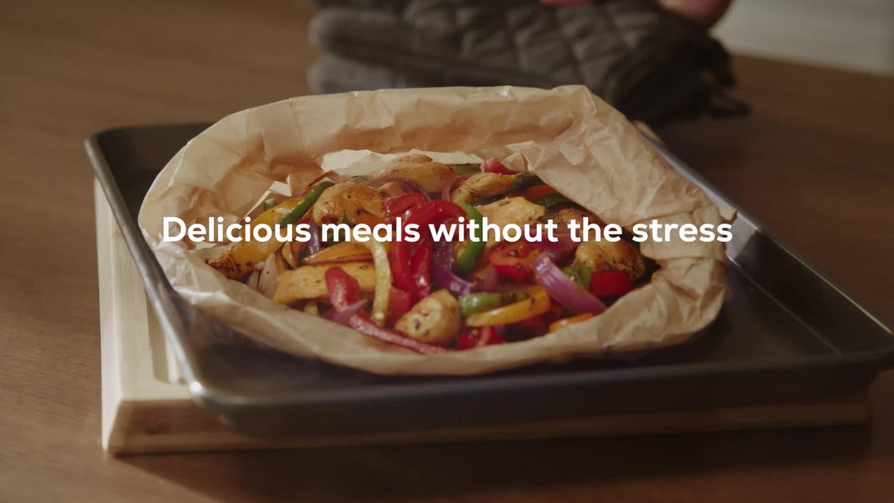 thumbnail video image 2 of Reynolds Kitchens Parchment Cooking Bags, Family Size, 5 Pack, 2 of 7