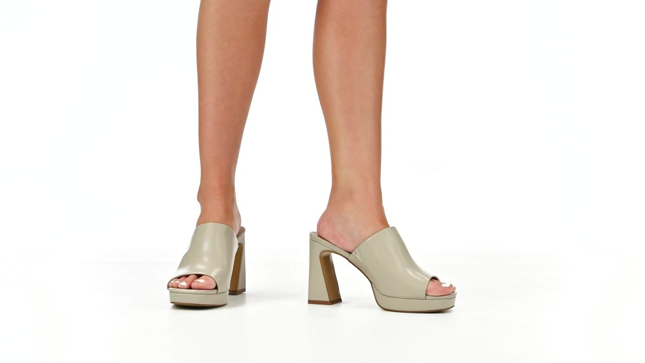 thumbnail video image 2 of Journee Womens Ezzlynn Structured Heel Slip On Platform Dress Sandals, 2 of 10