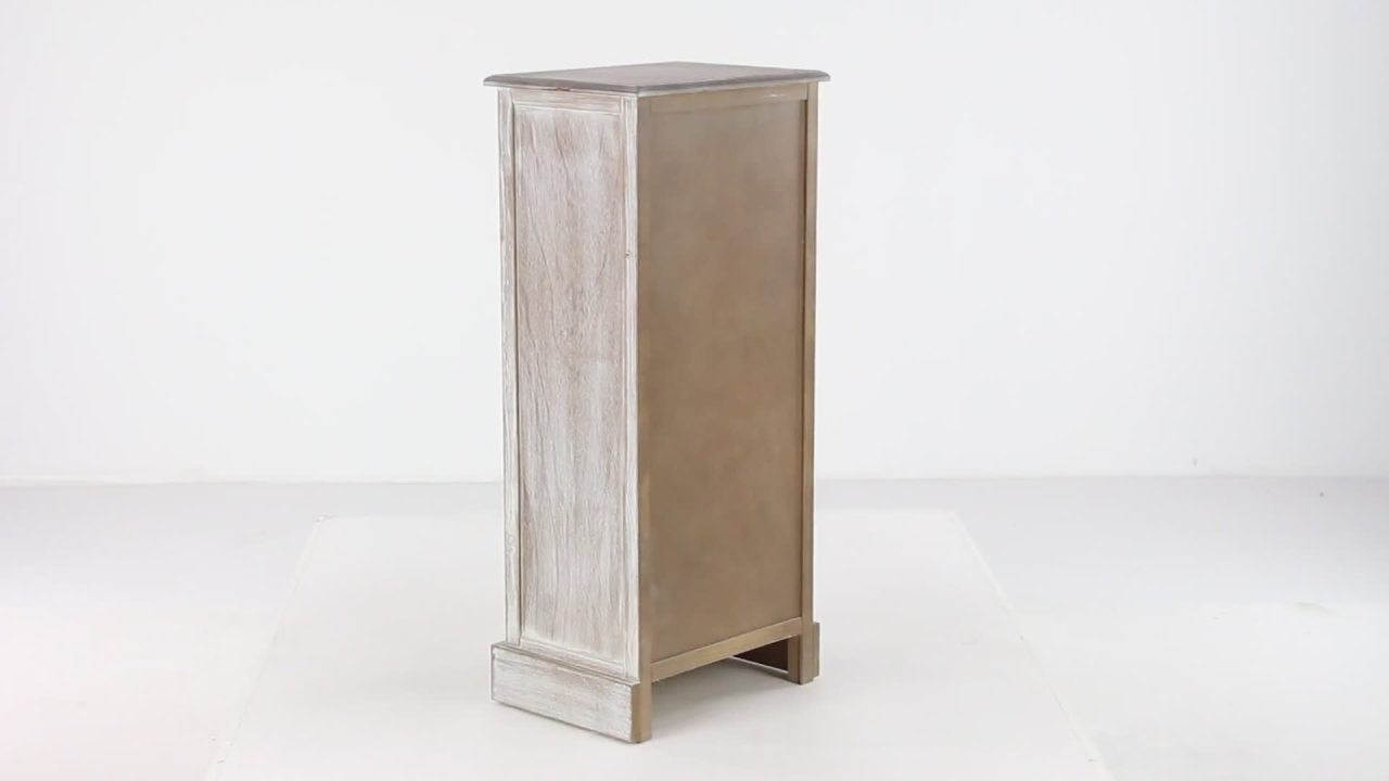thumbnail video image 2 of DecMode 16" x 36" Gray Wood Traditional Storage Unit, 2 of 11