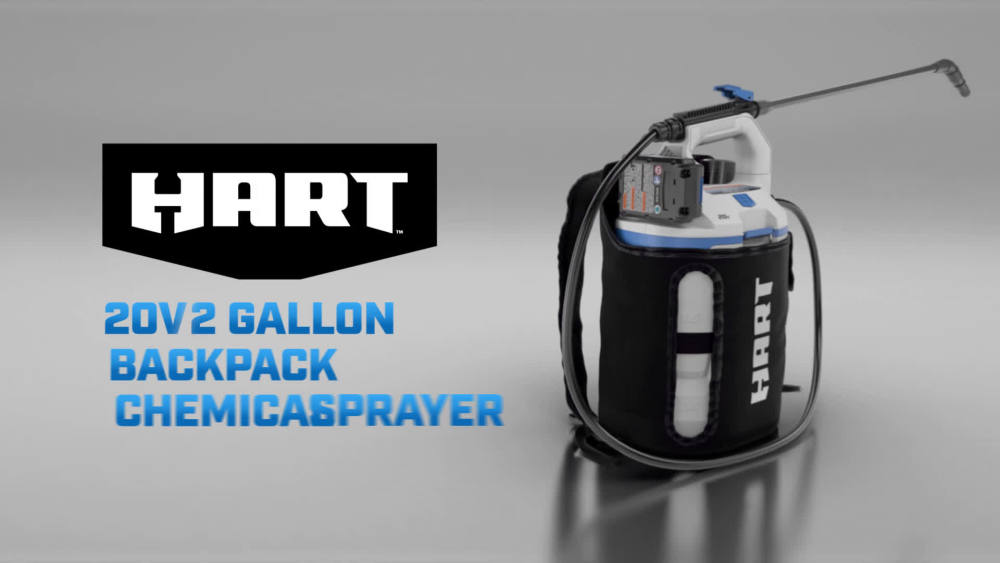 HART HGSP011H 20Volt Cordless 2 Gallon Backpack Chemical Sprayer Kit