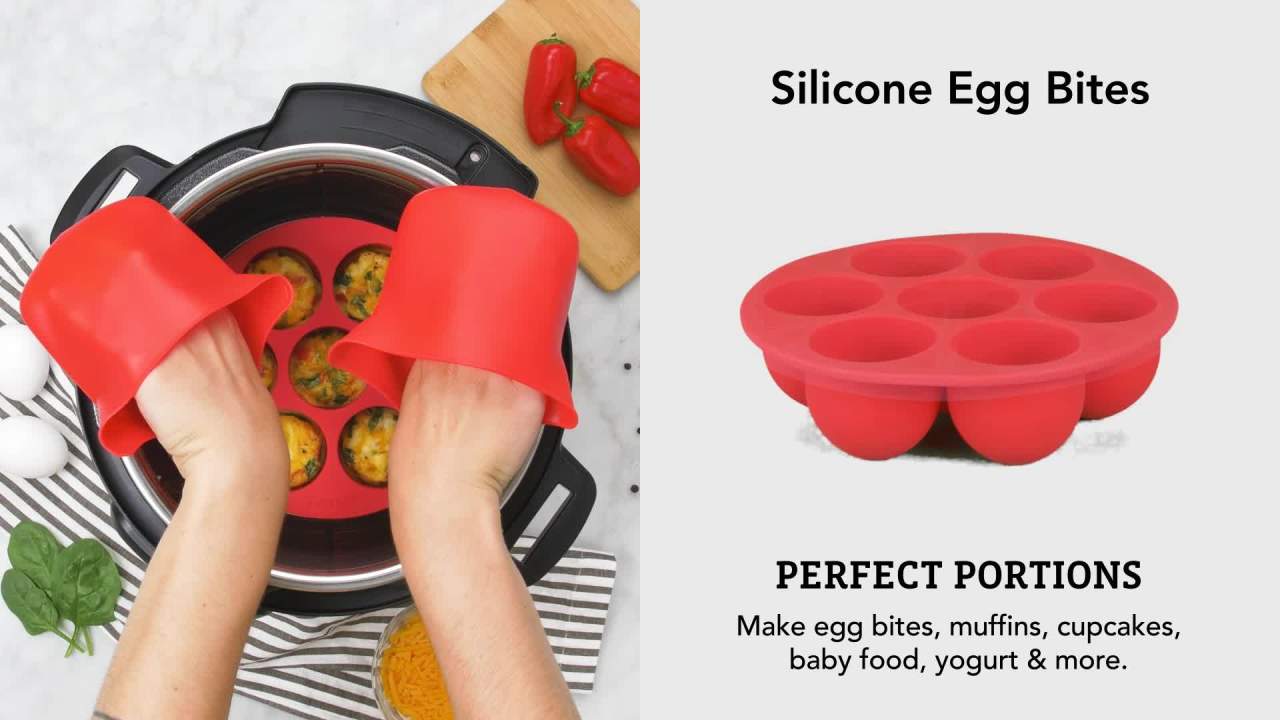 thumbnail video image 2 of Instant Pot Steamer Basket Official Silicone Accessory, Compatible with 6-quart and 8-quart Cookers in Green, 2 of 12