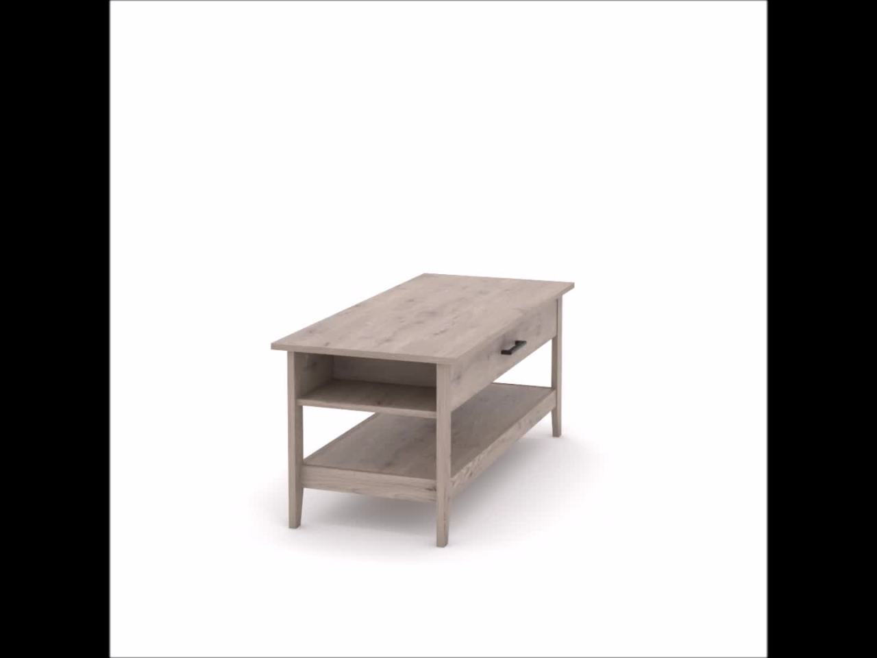 thumbnail video image 2 of Sauder Summit Station Lift-Top Coffee Table, Laurel Oak Finish, 2 of 12