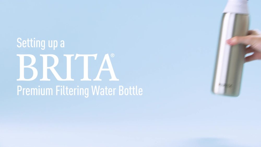 Brita Premium Stainless Steel Leak Proof Filtered Water Bottle, Carbon