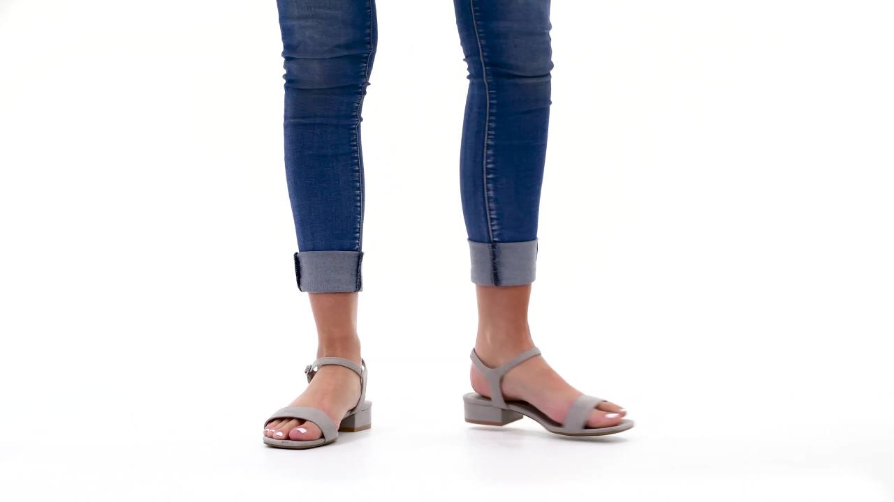 thumbnail video image 2 of Journee Womens Beyla Open Square Toe Flat Sandals, 2 of 10