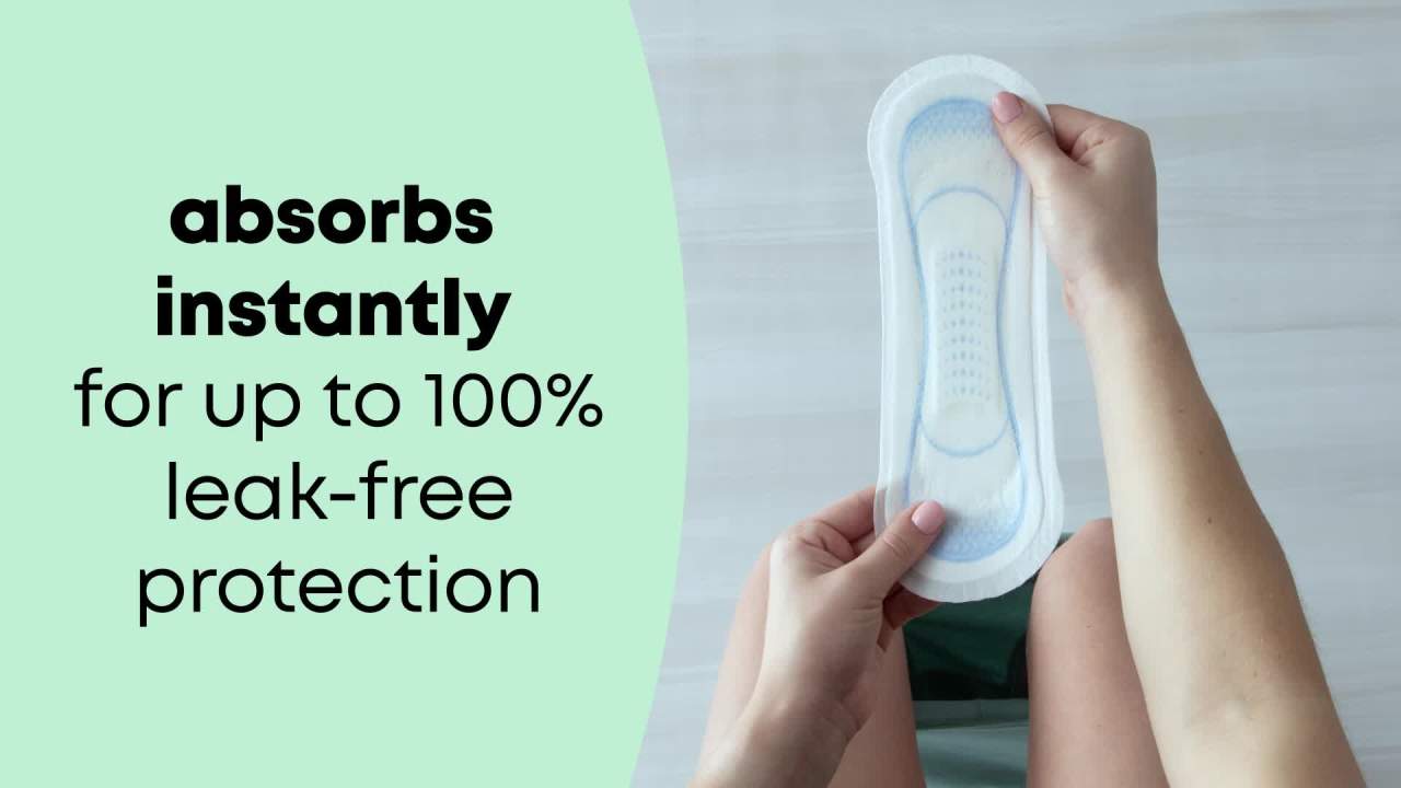 thumbnail video image 2 of (4 pack) U by Kotex Clean & Secure Ultra Thin Pads, Heavy Absorbency, 56 Count, 2 of 13