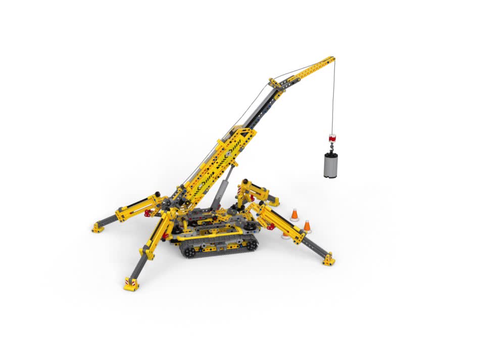 thumbnail video image 2 of LEGO Technic Compact Crawler Crane 42097 Construction Model Crane Set (920 Pieces), 2 of 8