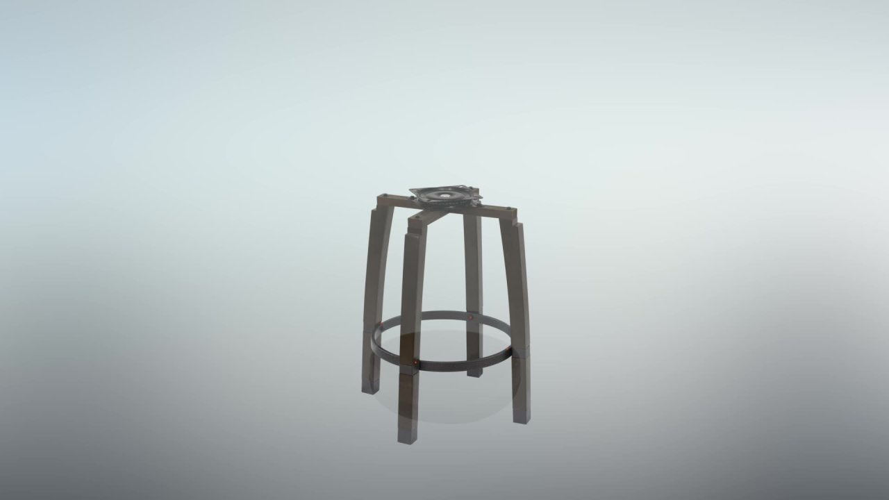 thumbnail video image 2 of Counter Stool with Graystone and Black Faux Leather Seat, Set of 2, 2 of 13