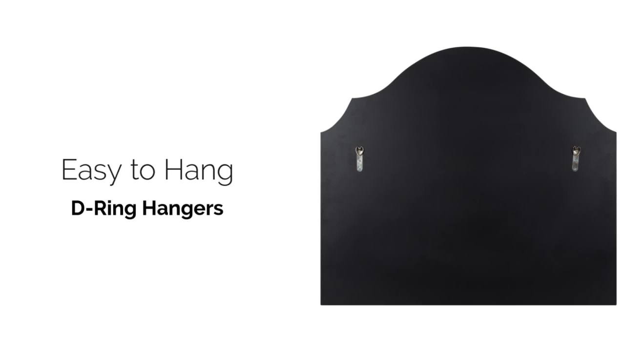 thumbnail video image 2 of Kate and Laurel Leanna Glam Horizontal Wall Mirror, 20 x 30, Gold, Sophisticated Large Mirror for Wall, 2 of 7