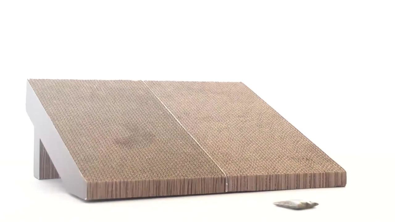 thumbnail video image 2 of K&H Pet Products Stretch N' Scratch Cardboard Toy Brown 9" x 14" x 15", 2 of 7