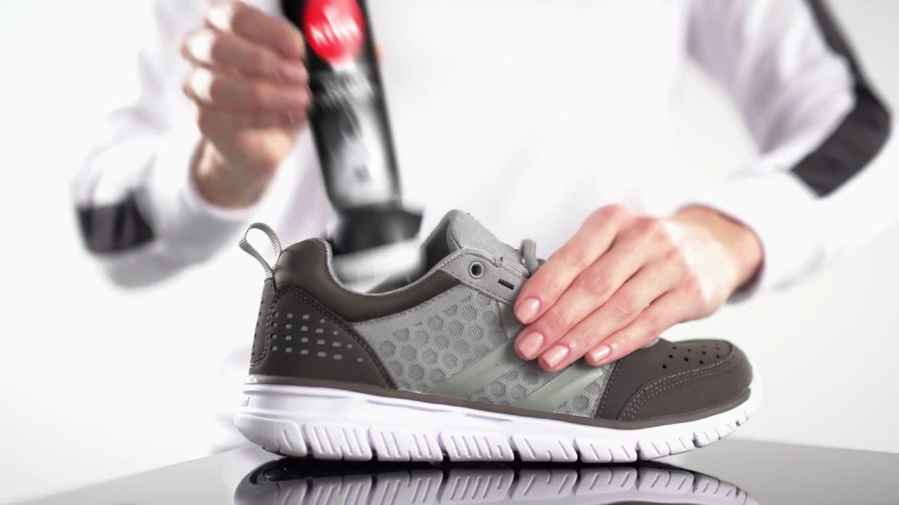 thumbnail video image 2 of KIWI Sneaker Deodorizer Shoe Odor Spray 2.2 oz - Controls odor all day. For all shoe types. Step 3 of the 3-Step Sneaker Care system (1 Aerosol Spray Can), 2 of 11
