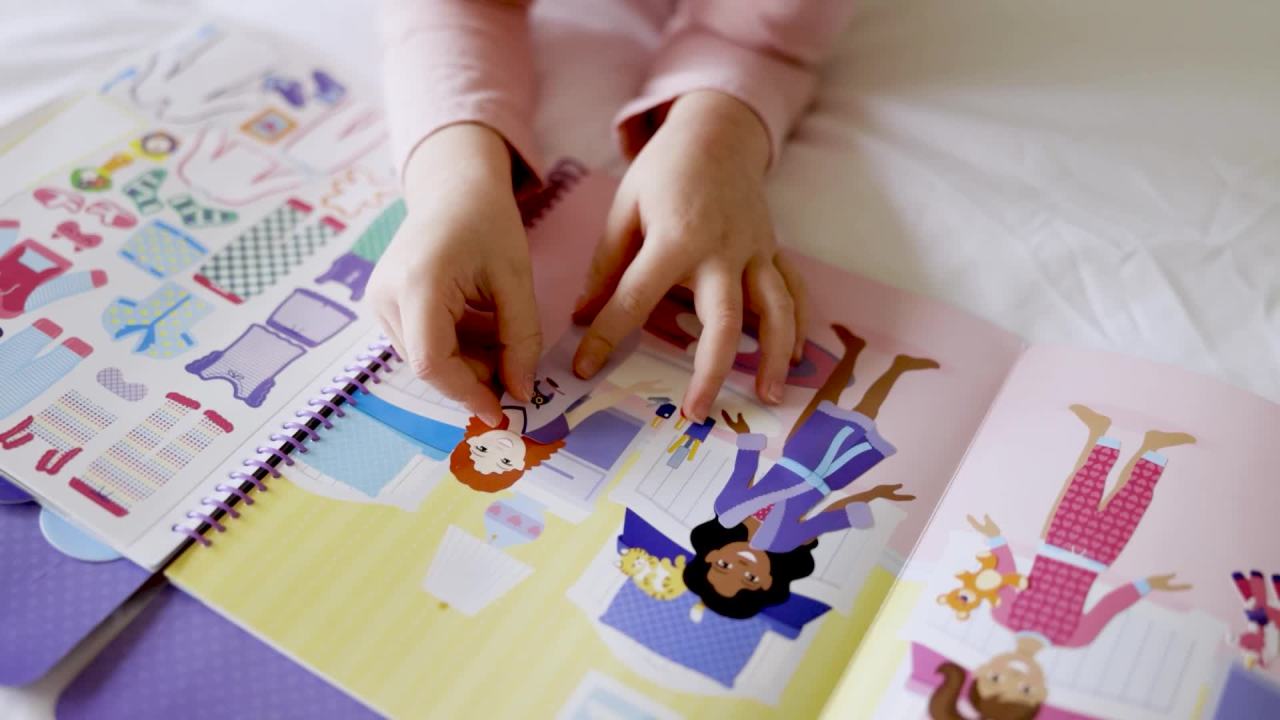 thumbnail video image 2 of Melissa & Doug Restickable Stickers - Dress-Up in PDQ, 2 of 10