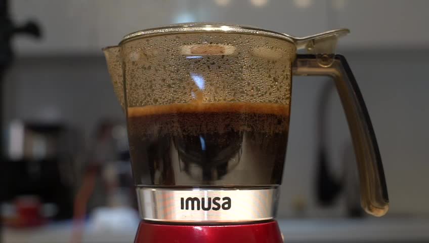thumbnail video image 2 of IMUSA Electric Espresso/Moka Maker Red - 6 Cup, 2 of 5