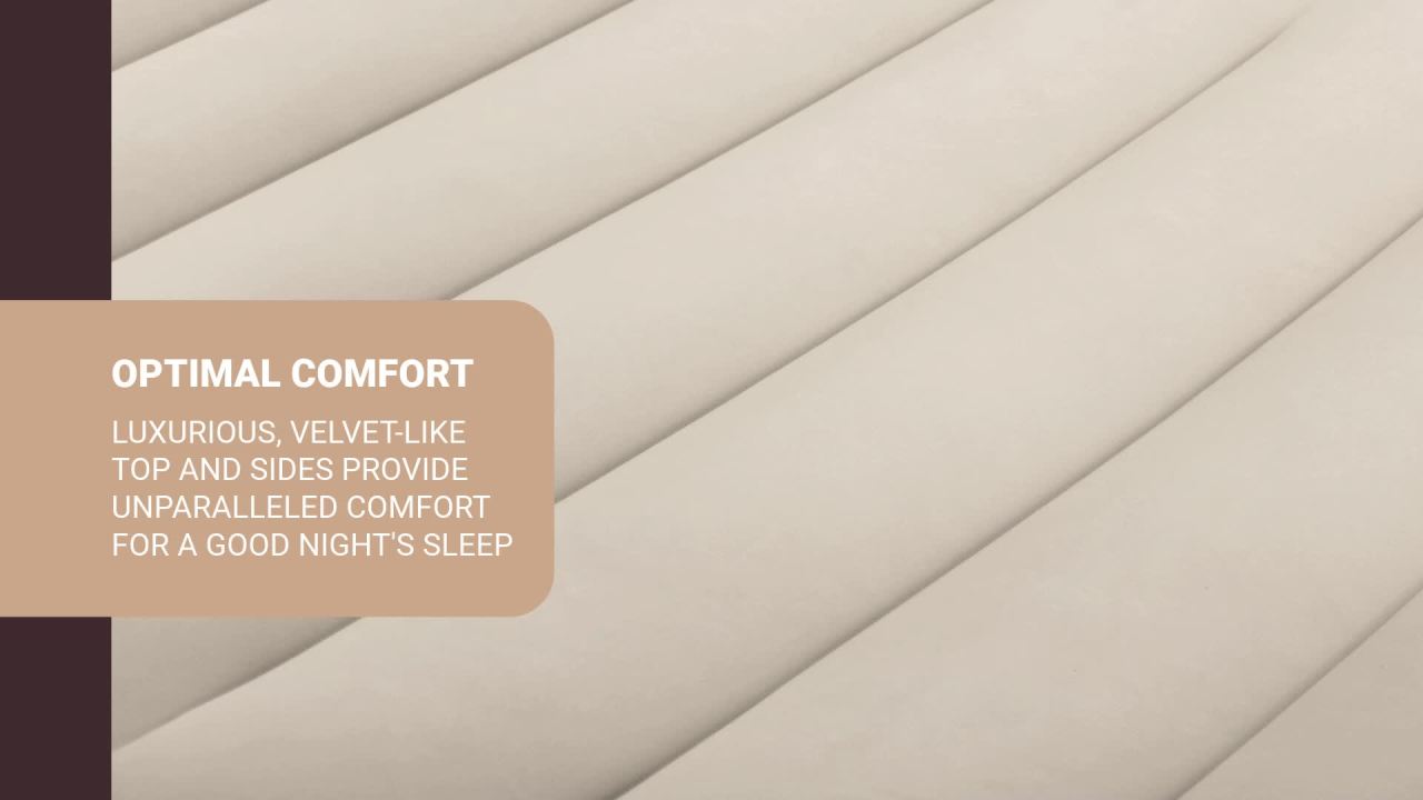 thumbnail video image 2 of Bestway Maroon SleepSupport Premium Air Mattress Queen 20” with Built-in AC Pump, 2 of 10