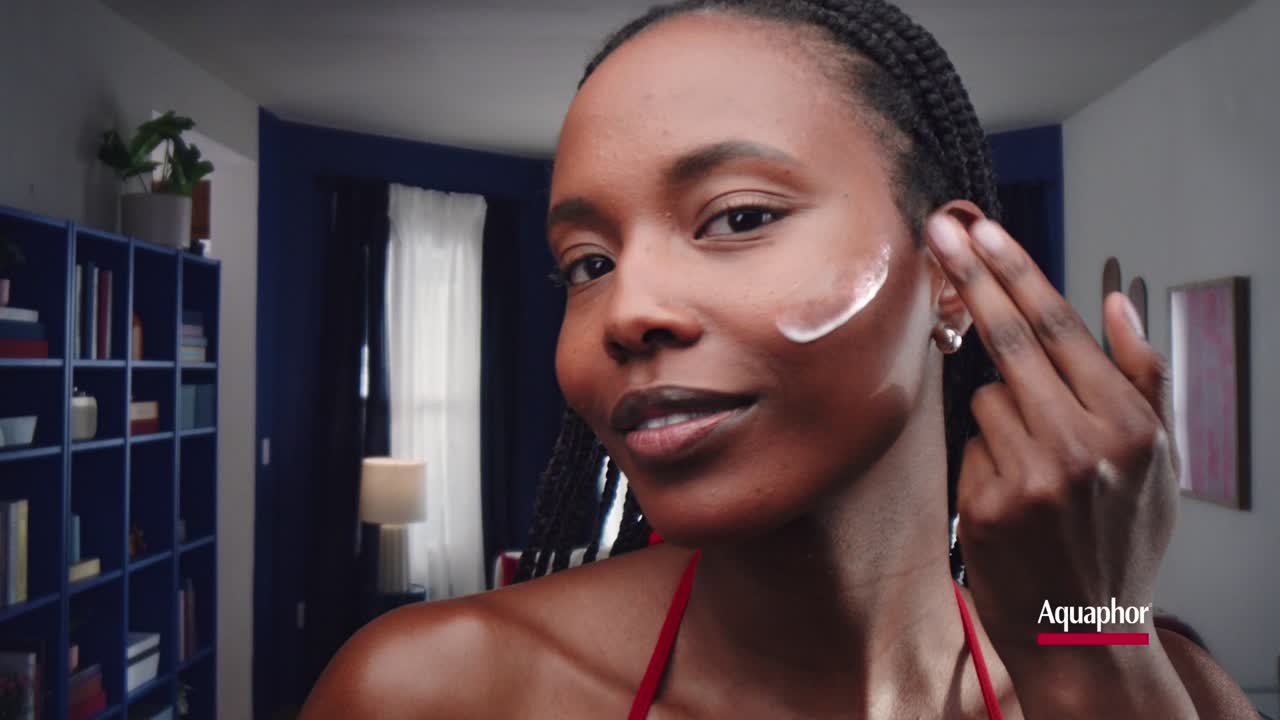 thumbnail video image 2 of Aquaphor Daily Hydrating Face and Body Lotion, 3 fl oz Tube, 2 of 13