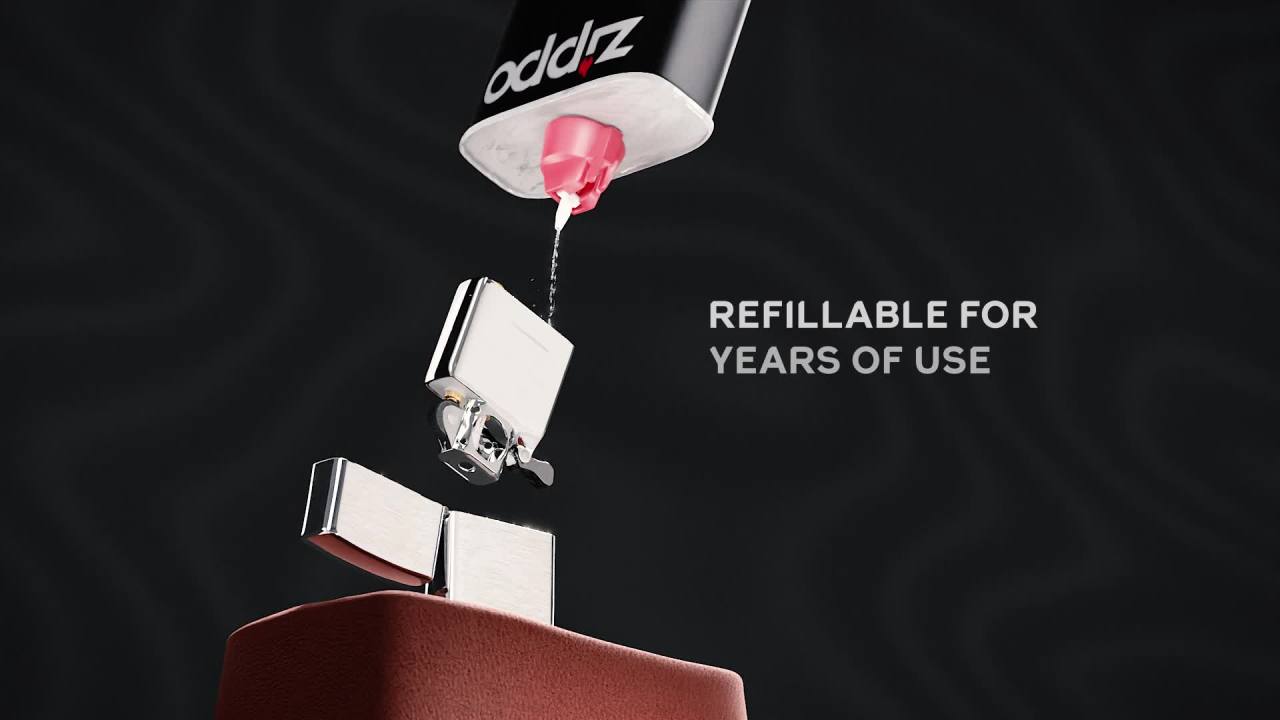 thumbnail video image 2 of Zippo Black Ice Lighter & Pipe Insert, 2 of 7