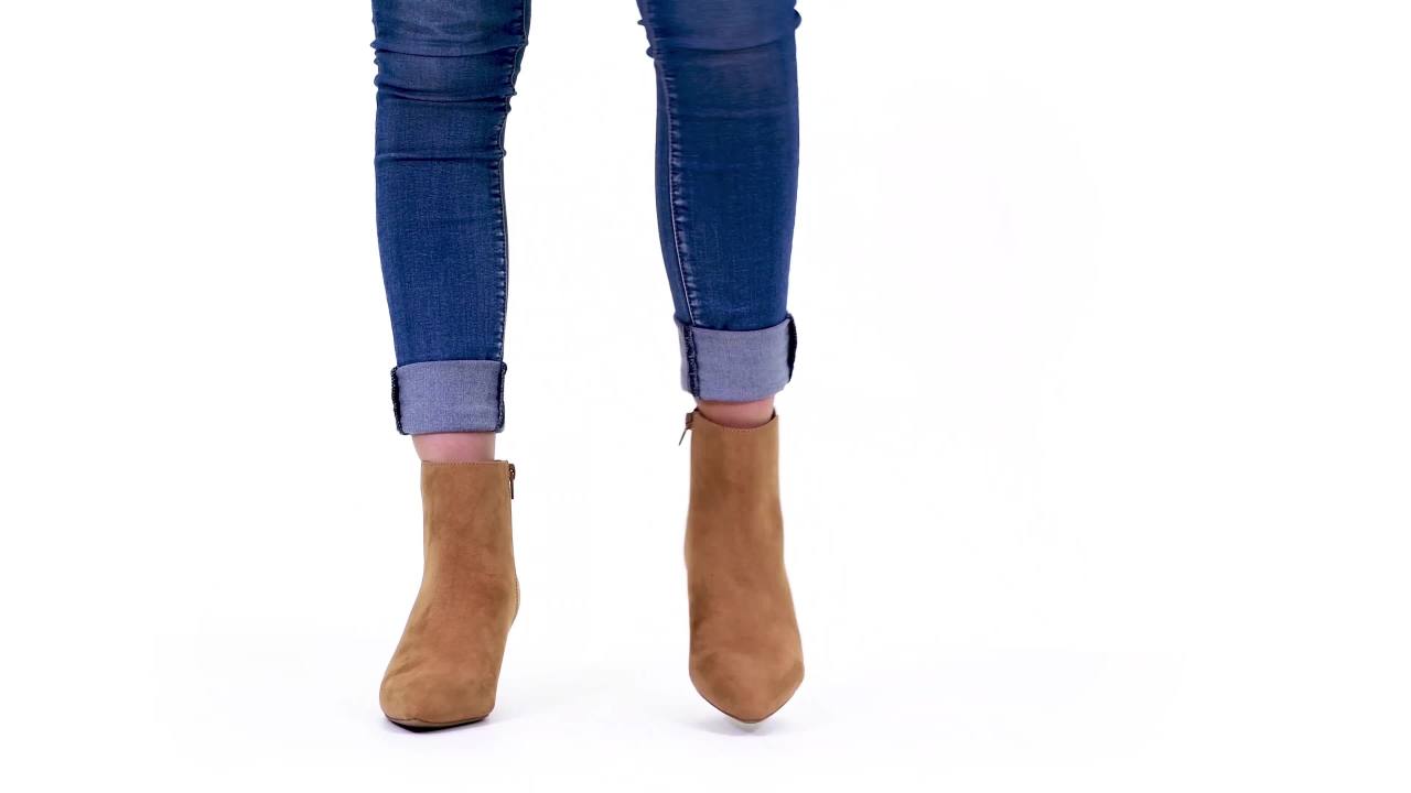 thumbnail video image 2 of Journee Womens Isobel Inside Zip Stiletto Booties, 2 of 10
