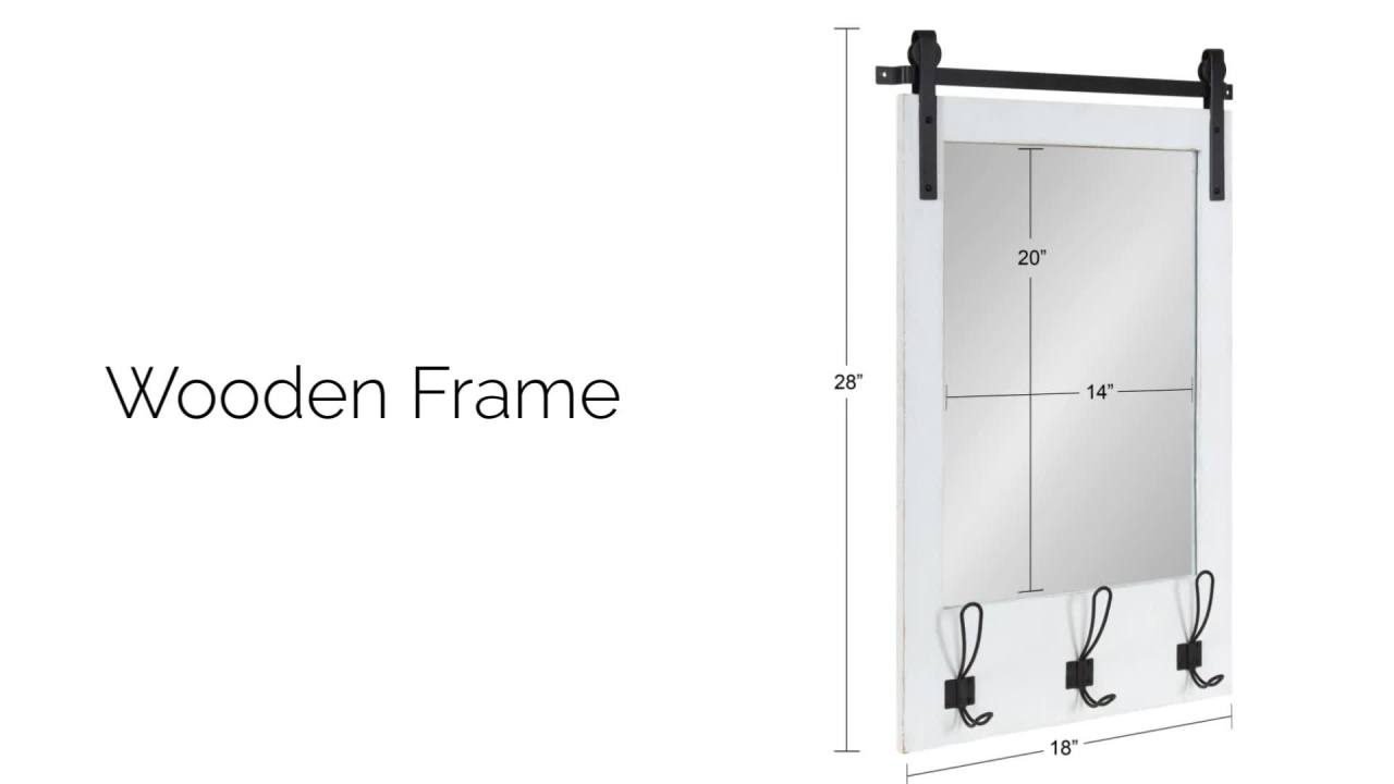 thumbnail video image 2 of Kate and Laurel Wall Mirror, Black/Clear, 2 of 8