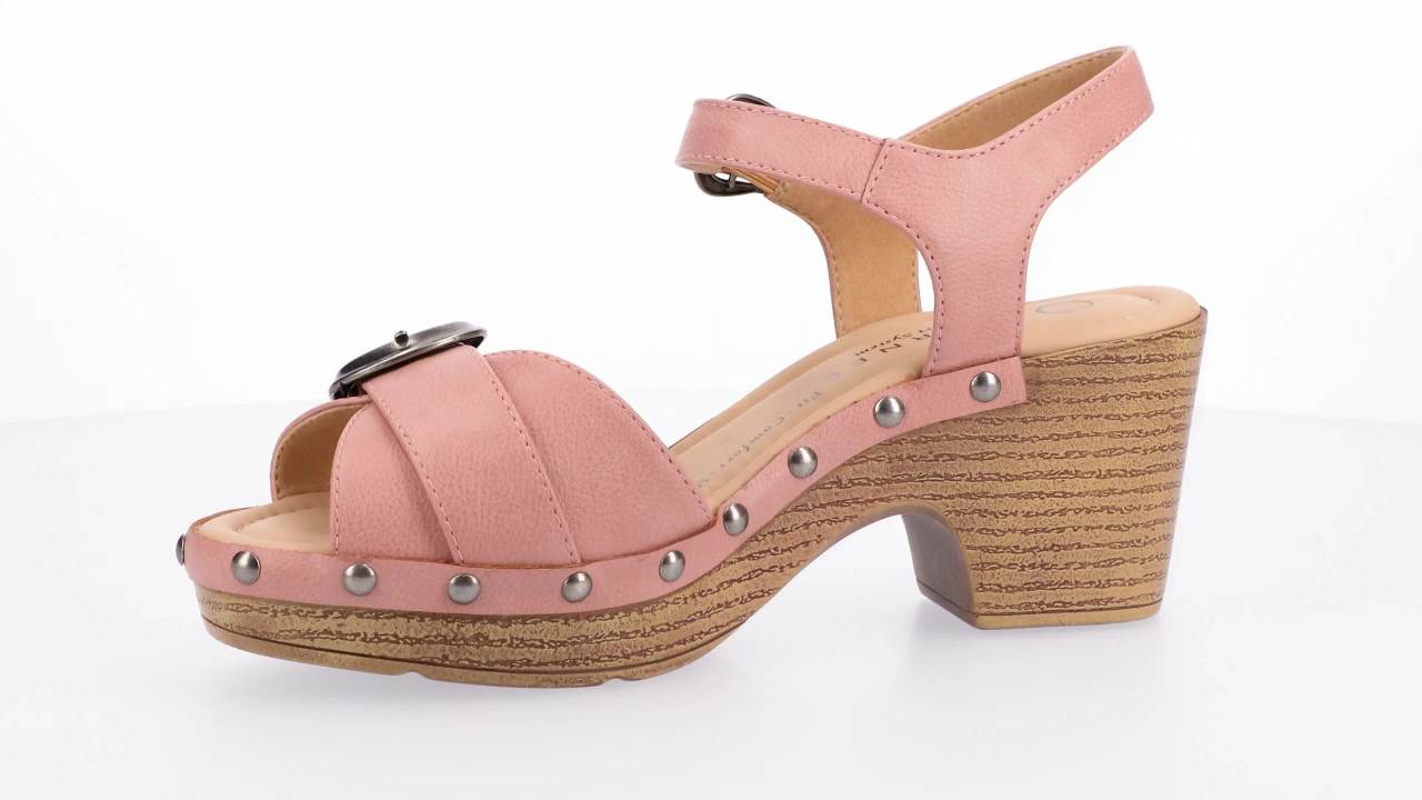 thumbnail video image 2 of Journee Women's Sisilia Open Toe Ankle Strap Clogs, 2 of 10