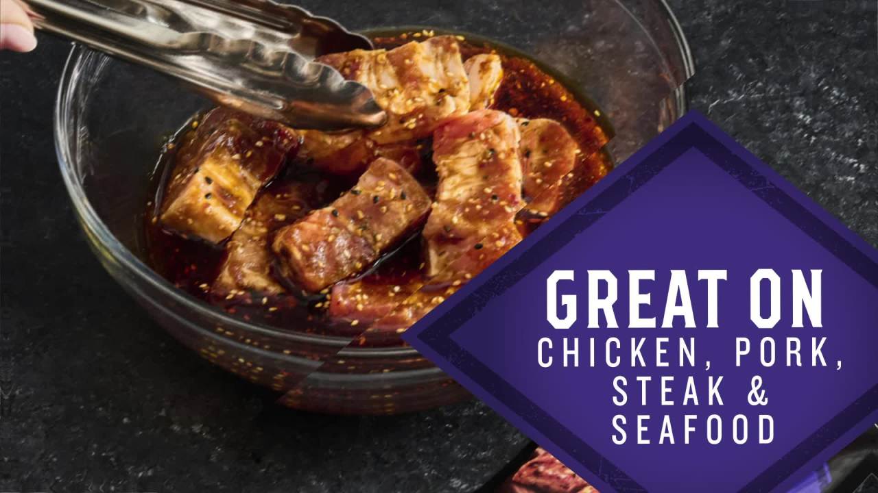 thumbnail video image 2 of McCormick GRILL MATES Asian BBQ Marinade Mix, 1.25 oz Bag, 2 of 22