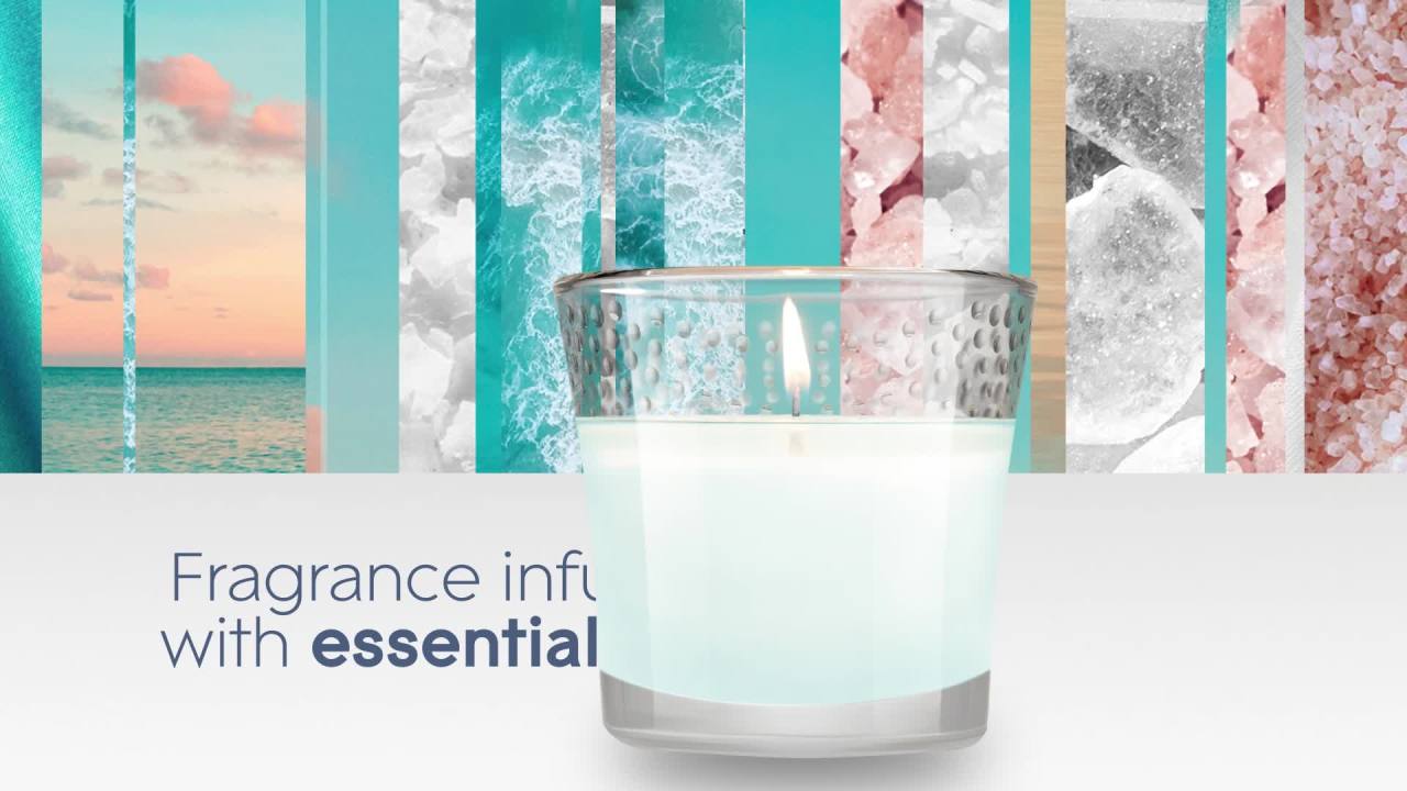 thumbnail video image 2 of Glade Candle, Infused with Essential Oils, Sky & Sea Salt, 2 Count, 2 of 17