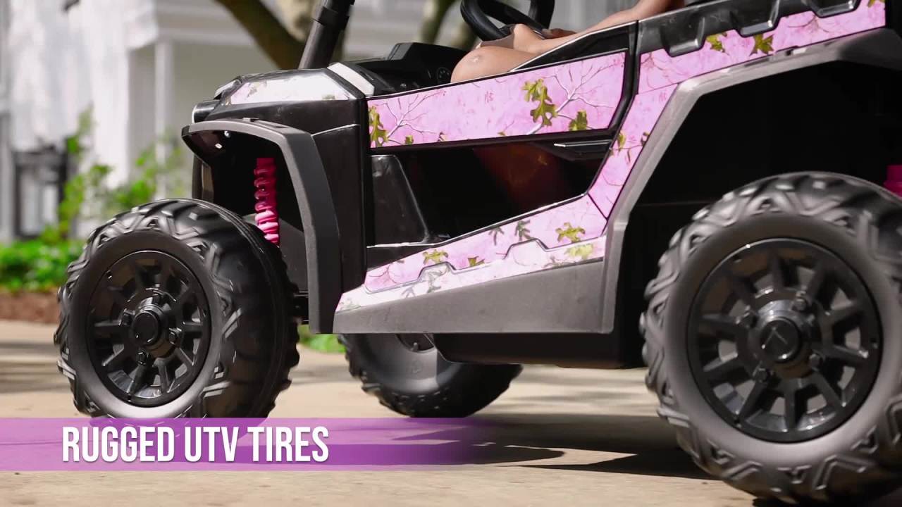 thumbnail video image 2 of Dynacraft Realtree 12-Volt Girls Kids Ride-on For Age 3-8 Years, 2 of 13