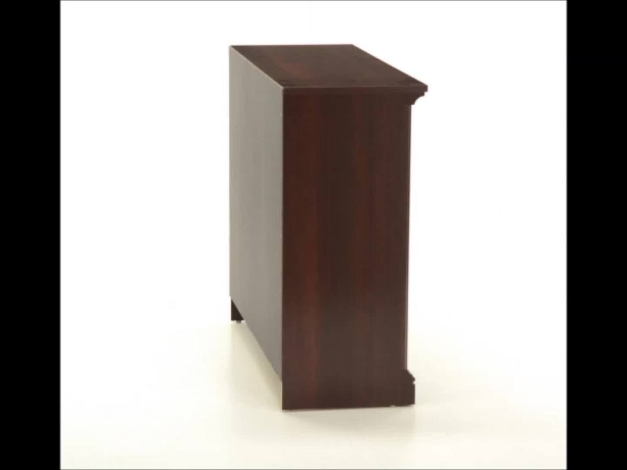 thumbnail video image 2 of Sauder 2-Shelf Bookcase, Select Cherry Finish, 2 of 12