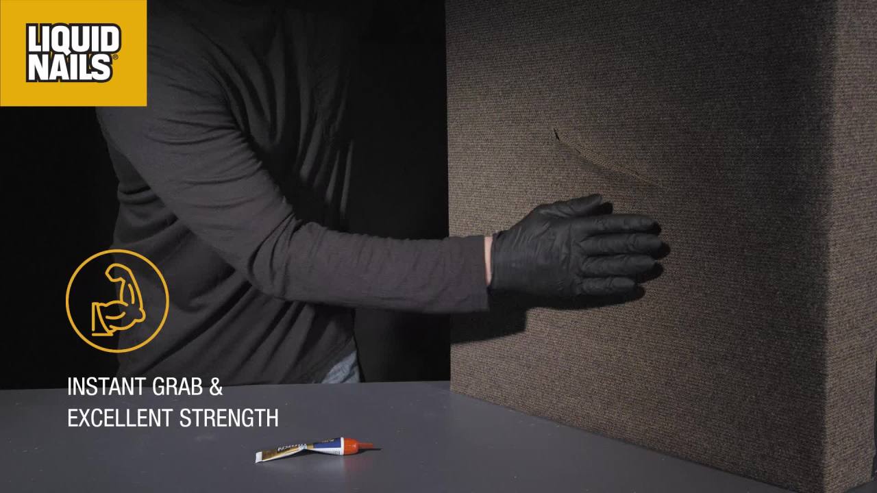 thumbnail video image 2 of Liquid Nails Perfect Glue .75 oz. Clear Interior and Exterior Adhesive, 2 of 6