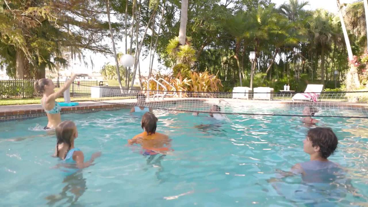 thumbnail video image 2 of Wahu Toy Sports Equipment with Basketball Volleyball Paddle Ball Set, 2 of 7