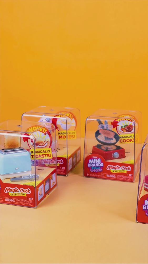 thumbnail video image 2 of Mini Brands Really Works Magic Cook Kitchen Series 1 Cupcake Maker, Miniature Appliance Toy, for Kids, Teens & Adults Ages 3+ by ZURU, 2 of 11