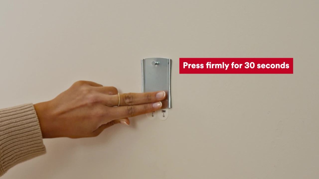 thumbnail video image 3 of Command Wire-Backed Picture Hanger, Holds 5 lbs, 3 Hangers, 6 Pairs Adhesive Strips, 3 of 10