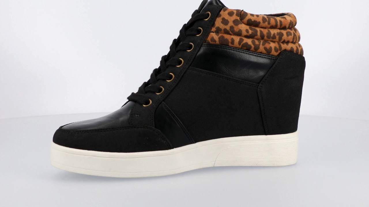 thumbnail video image 2 of Journee Clarity High Top Round Toe Comfort Wedge Sneaker, 2 of 9