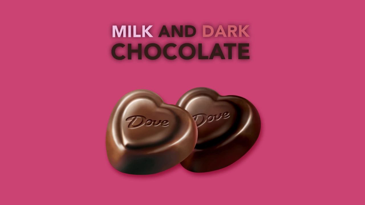 thumbnail video image 2 of Dove Promises Chocolate Valentines Day Candy Hearts -24.2 oz Bag, 2 of 13