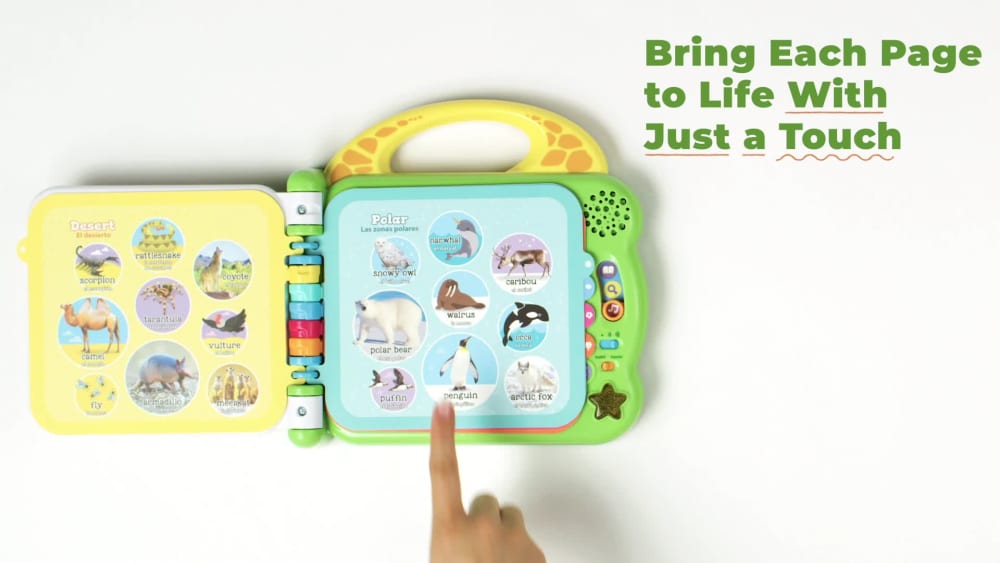thumbnail video image 3 of LeapFrog 100 Animals Book Baby and Toddler Toys, 3 of 9