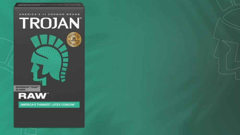 thumbnail video image 2 of Trojan Raw Thinnest Premium Latex Lubricated Condoms for Men, 10 Count, 2 of 13