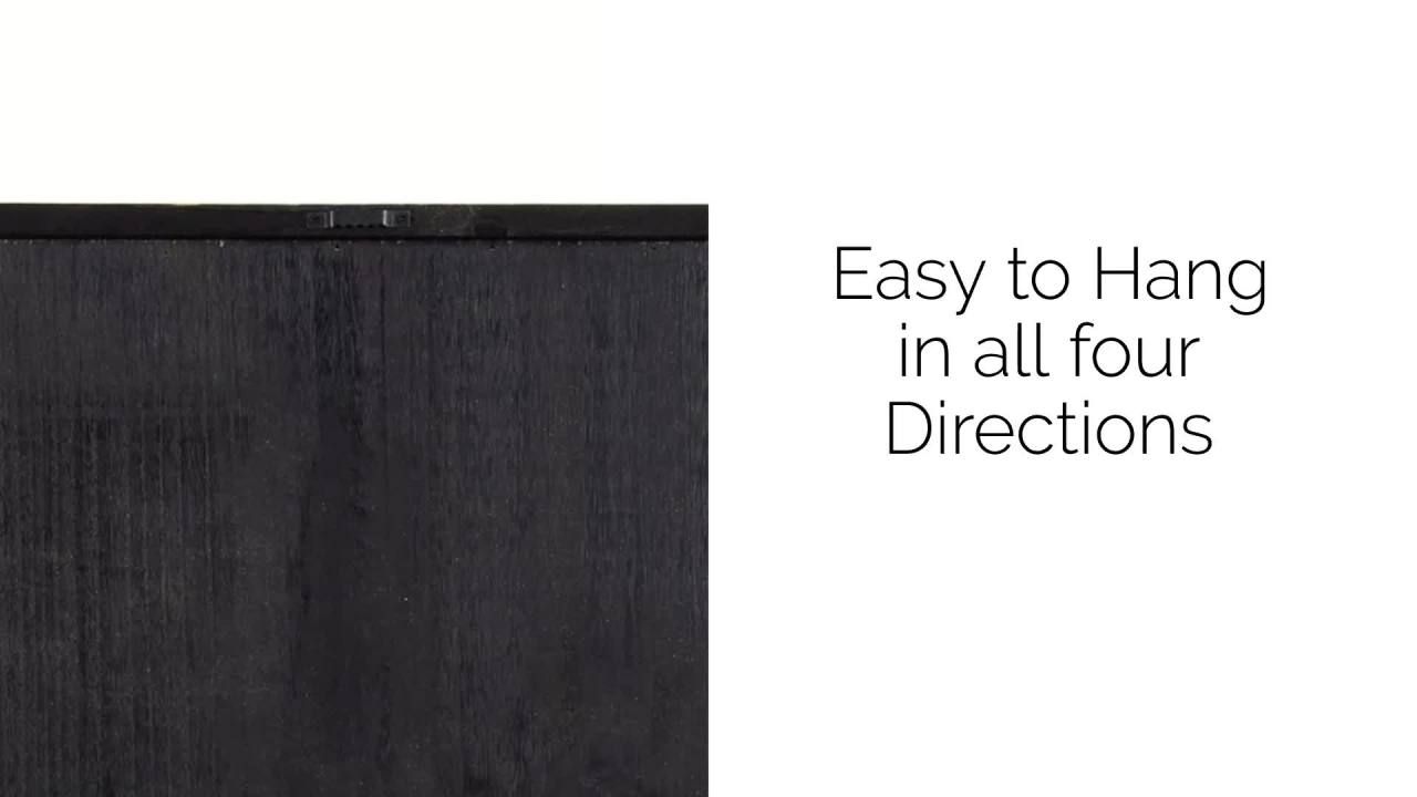 thumbnail video image 2 of Kate and Laurel Sago Modern Decorative Wood Art Plaque, 23 x 33, Black and Rustic Brown, Painted Wood Floral Wall Art with Dimensional Design for Living Room Decor, 2 of 8