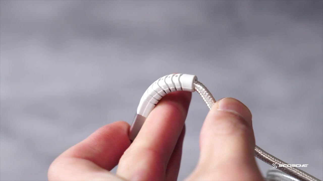 thumbnail video image 2 of Scosche HDi3B4WT-SP Strikeline Heavy-Duty Premium MFi Certified Fast Charging Cable and Data Transfer, 4 ft. Braided USB-A to Lightning Charger Cord Compatible with Apple iPhone and iPad (White), 2 of 7