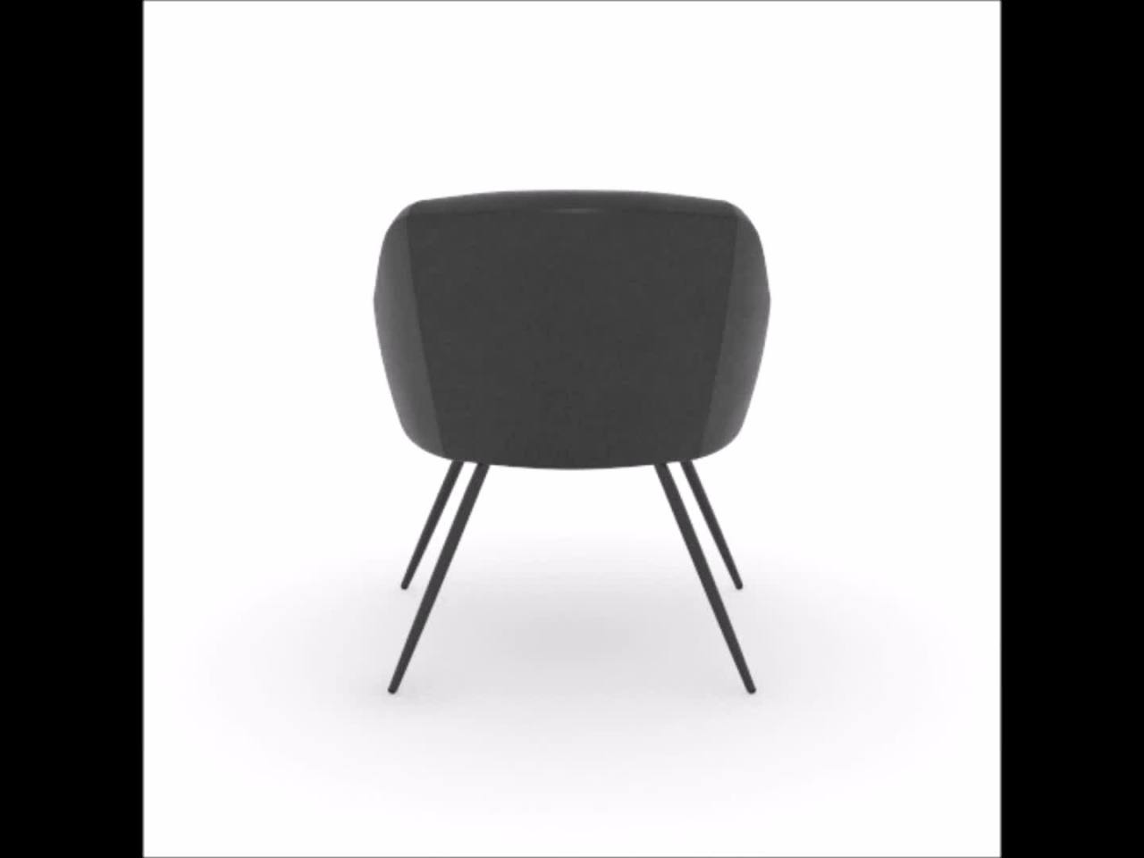 thumbnail video image 2 of Sauder 427139 Harvey Park Occasional Chair, Black Finish, 2 of 10
