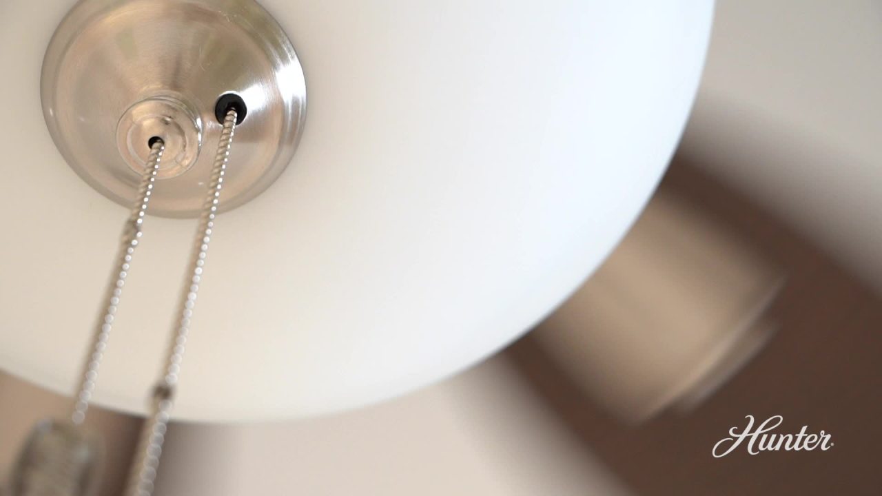 thumbnail video image 2 of Hunter 52 inch Indoor Ceiling Fan with LED Light - White Ceiling Fan with Pull Chain, For Bedroom or Living Room, Standard Mount, No Remote, 5 Blades, Includes Bulbs - Newsome 53310, Fresh White, 2 of 17