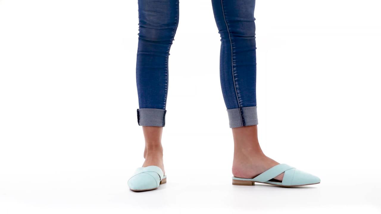 thumbnail video image 2 of Brinley Co. Womens Classic Crisscross Mule, 2 of 3