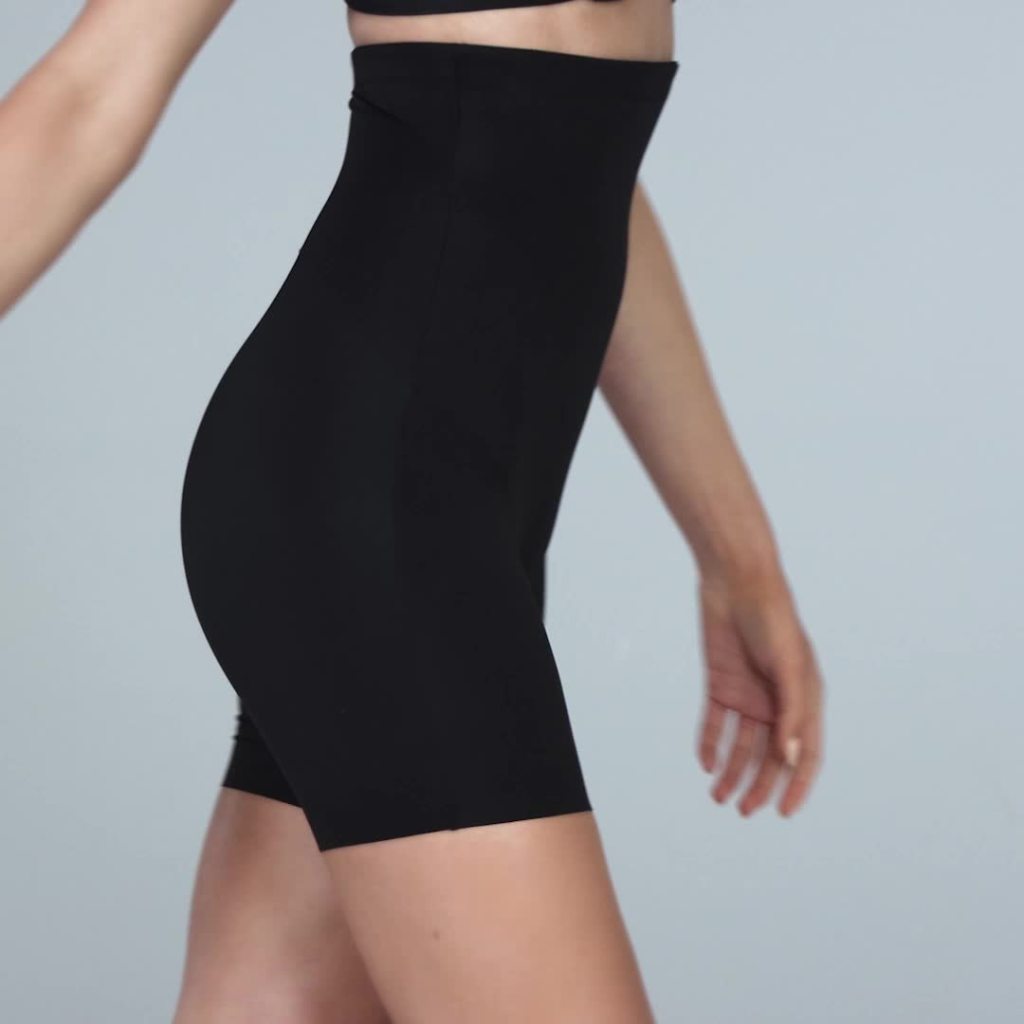 thumbnail video image 2 of Women's Vanity Fair 40312 360 High Waist Shaping Short (Midnight Black L), 2 of 5