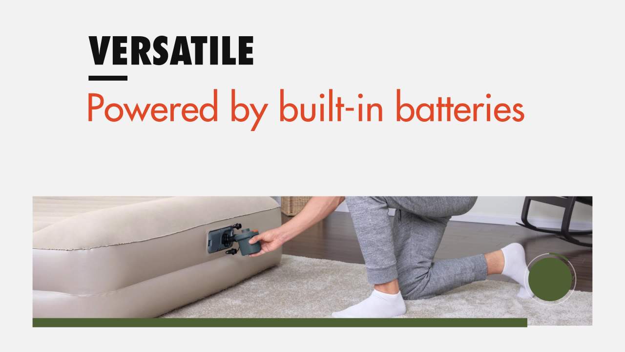 thumbnail video image 2 of Ozark Trail Sidewinder Rechargeable Electric Air Pump, 2 of 10