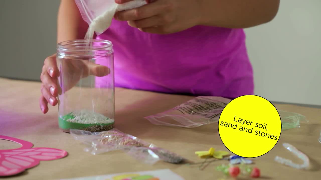 thumbnail video image 2 of Creativity for Kids Sparkle N' Grow Butterfly Terrarium - Child Gardening Craft Kit, 2 of 8