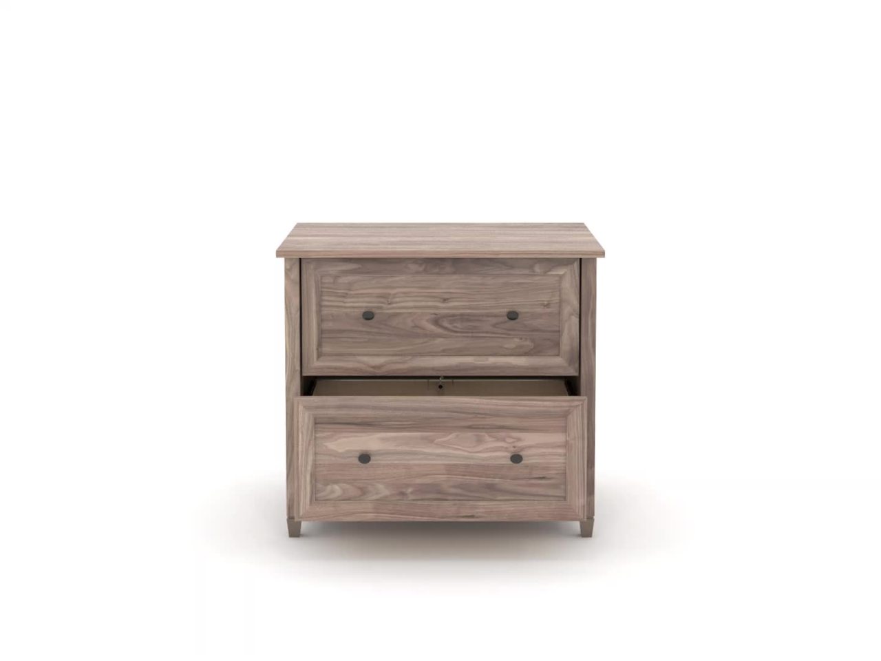 thumbnail video image 2 of Sauder Edge Water 2-Drawer Lateral File Cabinet, Washed Walnut Finish, 2 of 11