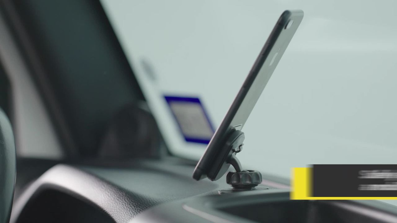 thumbnail video image 3 of Scosche MagicMount Universal Adjustable 360°, Strong Magnetic Dash Phone Mount MAGDM, 3 of 12